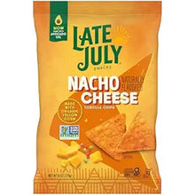 LATE JULY Snacks Nacho Cheese Tortilla Chips, 6 Oz Bag