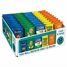 12 Pack Cool & Tangy Chips Variety Pack – Assorted Zesty Snack Bags, Individually Wrapped Crunchy Chips, Great for Lunchboxes, Parties, Office Snacks & On-the-Go Snacking