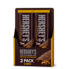 HERSHEY'S Milk Chocolate Bar with Whole Almonds, 1.45 oz Candy Bar | Creamy Milk Chocolate with Crunchy Whole Almonds | Individually Wrapped Chocolate Snack 2 packs