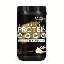 NATURE TARGET Vanilla Flavored Whey Isolate Protein Powder Supplement, Unisex, Hydrolyzed Protein Powder, Suitable for Water, Milk And Smoothies, Low Carb Energy Supplement, Sugar-Free, Gluten-Free, Fast Absorbing, Easy to Digest, 1.1 Lbs.