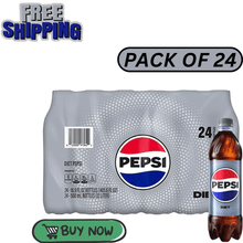 Diet Pepsi Soda Bottles, 16.9 fl oz, 24 Pack