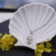 Pineapple with Headphones Pendant Necklace Golden Stainless Steel Fun Tropical Jewelry for Women Men Dainty Gift