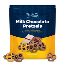 Funtasty Milk Chocolate Covered Pretzels, Sweet and Salty Snack, 22-Ounce Bag