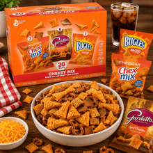 Cheesy Snack Variety Pack, 20 Single Serve Bags, 28.9 oz, Cheddar Snack Mix, Aged Cheddar Crunchy Snacks & Nacho Cheese Corn Snacks, Individual Packs for Lunch, Parties & On-the-Go