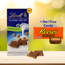 Lindt Classic Recipe Hazelnut Milk Chocolate Candy Bar, 4.4 oz, Smooth Creamy Chocolate with Roasted Hazelnuts, Premium European Style Chocolate Bar, Individually Wrapped Sweet Treat, On-the-Go Snack, Dessert Candy, Everyday Indulgence