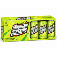 6 Pack Cans Great Value Mountain Lightning Citrus Flavored Soda Pop, 12 fl oz.