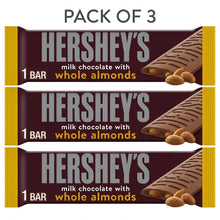Pack of 3 | HERSHEY'S Milk Chocolate with Whole Almonds Candy Bars, 4.35 oz Total