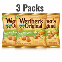 Werther's Original Caramel Apple Hard Candies with Creamy Filling - 3 Pack (5.5 oz Bags)