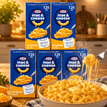 5 Pack Original Mac and Cheese Dinner Kit, Creamy Boxed Macaroni and Cheese for Easy Meals and Side Dishes, 7.25 Oz