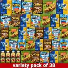38-Count Variety Snack Pack with Mini Cookie, Fruit Snacks, Apple Juice & Granola Bars – Individually Wrapped Assorted Snacks for Lunches, School, Office & Travel