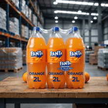 Fanta Orange Soda, 2 L Bottle (Pack of 3)