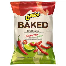 Cheetos Baked Crunchy Flamin' Hot Limon Cheese Snacks Pack of 3