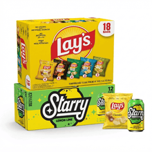 Crunch & Citrus Refreshment Bundle, Assorted Crispy Snack Selection with Lemon Lime Sparkling Beverage, Family Value Combo Set, 2 Combo Packs