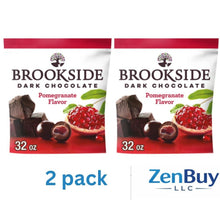 BROOKSIDE Dark Chocolate & Pomegranate Flavored Snacking Chocolate 2-Pack, 32 oz Each | Premium Dark Chocolate with Pomegranate, Perfect for Snacking & Gifting