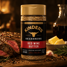 Red Wine Butter Seasoning, Rich Savory Spice Blend for Steak, Chicken, Seafood & Vegetables