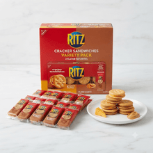 RITZ Cheese & Peanut Butter Sandwich Crackers Variety Pack, 16 Grab-and-Go Snack Packs, Lunch Snacks