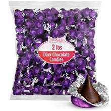 Dark Chocolate Kisses, 2lb pack of Hershy Kisses Chocolate Bulk for Baking and Everyday Treats, Purple Candy Bulk That Adds Color and Flavor to Any Occasion