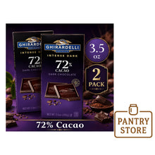 2 pack GHIRARDELLI Intense Dark Chocolate Bar, 72% Cacao, 3.5 oz – Premium Rich Dark Chocolate Candy Bar, Bean-to-Bar Crafted Gourmet Chocolate, Intense Cocoa Flavor, Perfect for Snacking, Baking & Gifting