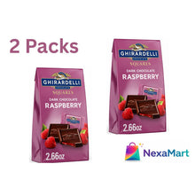 2 pack Ghirardelli Dark Chocolate Squares with Raspberry Filling, 2.66 Oz Bag each – Premium Gourmet Dark Chocolate Candy, Rich Raspberry Center, Individually Wrapped Chocolate Treats for Snacking, Sharing & Gifting