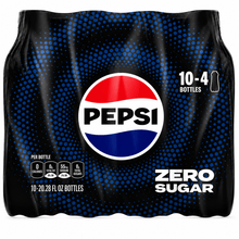 Pepsi Cola Zero Sugar Soda Pop, 17 fl oz, 10 min 4 Bottles