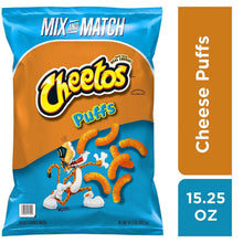 Cheetos Puffs Cheese Flavored Snacks, 15.25 oz Large Party Size Bag – Light & Airy Crunchy Corn Puffs Made with Real Cheese, Gluten-Free Cheesy Snack for Kids & Adults, Perfect for Sharing, Lunches & Parties