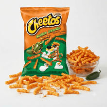 Cheetos Crunchy Cheddar Jalapeño Cheese Snacks, Bold Spicy Flavor, Total 0.18 lb
