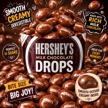 Melt Into Happiness Hershey’s Milk Chocolate Drops, Smooth Milk Chocolate Drops, Creamy Bite Size Chocolate Candy Treats, Shareable Snack for Parties, Dessert Tables, Candy Bowls, Gifts and Movie Nights, 0.87 lbs