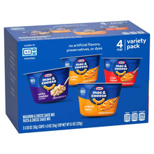 Mac and Cheese Microwave Cups, Variety Pack, Ready-to-Prepare Pasta with Cheese Sauce, No Artificial Flavors, Preservatives or Dyes, Easy Dinner or Dinner Side Option, 4 Individual Cups, 8.1 oz Total
