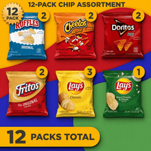 Individually wrapped bags Classic Variety Pack Individually Wrapped Potato Chips Snack Bags, 12 Count Assorted Flavors, Convenient Single-Serve Portions for Parties, Office Snacks, Travel, Lunchboxes, and Everyday Snacking
