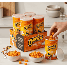 Cheddar Flavored Mini Cheese Snacks, Single Serve Canisters, 1.5 oz, Pack of 4