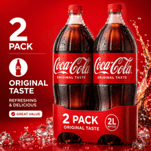 2 Pack Soda Bottles, 2 Liters Each – Original Cola Flavor