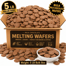 Milk Chocolate Melting Wafers 5 LB Bulk – Smooth Cocoa Candy Melts for Baking, Dipping, Molding & Coating