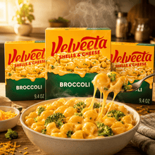 3 Pack Shells & Cheese Mac and Cheese with Broccoli Florets, Creamy Cheese Pasta Dinner Kit for Easy Lunch or Dinner