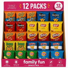 Family Fun Snack Mix Variety Pack – Assorted Chips, Crackers & Savory Snacks, 12 Pack Individually Wrapped Single-Serve Packs, Great for Lunchboxes, Parties, Travel & Everyday Snacking