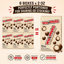 Whoppers Malted Milk Balls Chocolate Candy, 12 oz Total, 6 Convenient Boxes