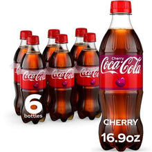 (6 Pack) Coca-Cola Cherry Soda Pop Bottles, 16.9 fl oz Each