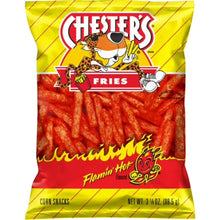 Chester’s Fries Flamin’ Hot Flavored Corn Snacks 3.125 oz Bag – Spicy Crunchy Snack Chips On-the-Go