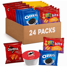 24 Count Assorted Snack Packs - Mini Chips Ahoy!, Ritz Bits Cheese Crackers, Nutter Butter Bites, and Mini Nilla Wafers - 1 oz Individual Snack Bags for Kids, Lunches, and On-the-Go Snacking