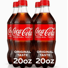 4-Pack Cola Soft Drink Bottles, 20 fl oz Each, Classic Carbonated Beverage, Portable Soda for On-the-Go Refreshment