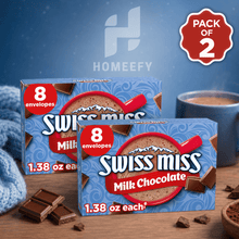 2 Pack Milk Chocolate-Flavored Hot Cocoa Mix, 8 Individual 1.38 oz Envelopes Each, Rich Creamy Instant Chocolate Drink Selection