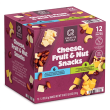 12 packs Wellsley Farms Cheese, Fruit & Nut Snack Packs (12 Count) – Protein Snacks with Real Cheese, Dried Cranberries & Crunchy Nuts, Individually Packed On-the-Go Snacks