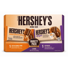 HERSHEY’S King Size Chocolate Variety Pack – Salted Caramel Creme & Affogato Milk Chocolate Bars, 2 Delicious Flavors, Rich Caramel, Espresso & Vanilla Creme Filled Candy Assortment