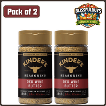 Kinder's Red Wine Butter Seasoning Blend with Real Red Wine and Herbs, 6.3 oz Pack of 2
