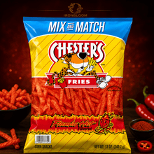 Chester's Fries Flamin' Hot Corn & Potato Snacks 12 oz, Crunchy Spicy Snacks, Bold Flamin' Hot Flavor, Perfect Parties, Snacking & Sharing