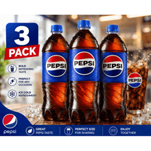 (3 Pack) Pepsi Cola Soda Pop, 1.25L Plastic Bottles