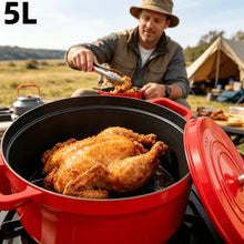 Large Capacity Camping Pot, Non-Stick with Lid And Easy to Install, Multifunctional Outdoor Cooking Pot/Slow Cooker, Outdoor Kitchenware. Suitable for Kitchens, Homes, Outdoor Hiking, And Commercial Use