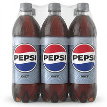 3 Pack Bottles Diet Pepsi Cola Soda Pop, 16.9 fl oz.