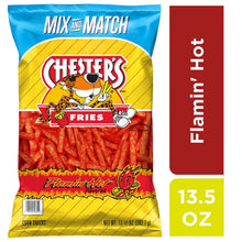 Chester’s Fries Flamin’ Hot Corn & Potato Snacks, 13.5 oz Bag – Spicy Crunchy Hot Snack Chips
