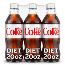 (3 Pack) Diet Coke Soda Pop Bottle, 20 fl oz