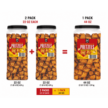 Member's Mark Peanut Butter Filled Pretzels, 2 Pack (22 oz Each), Total 44 oz, Crunchy Peanut Butter Pretzel Snacks, Family Size
